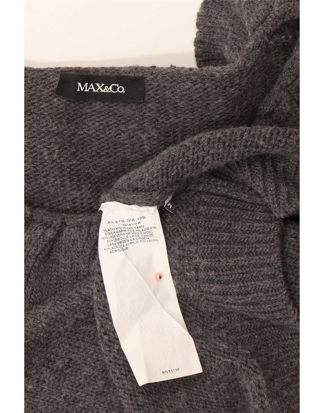 Max & Co. Ženski kratki kardigan pulover UK 12 Srednje siva vuna