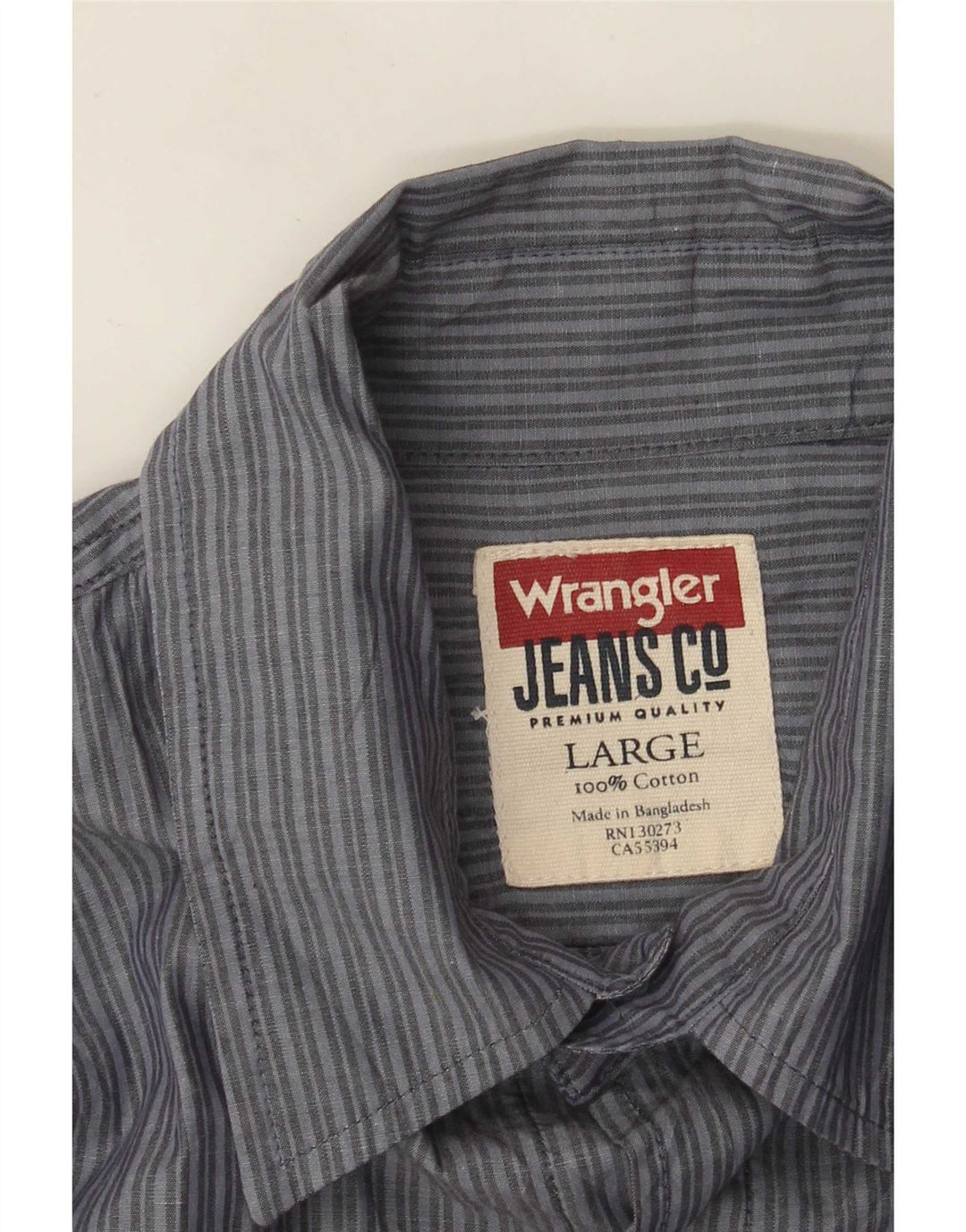 Wrangler muška majica s velikim plavim prugama od pamuka