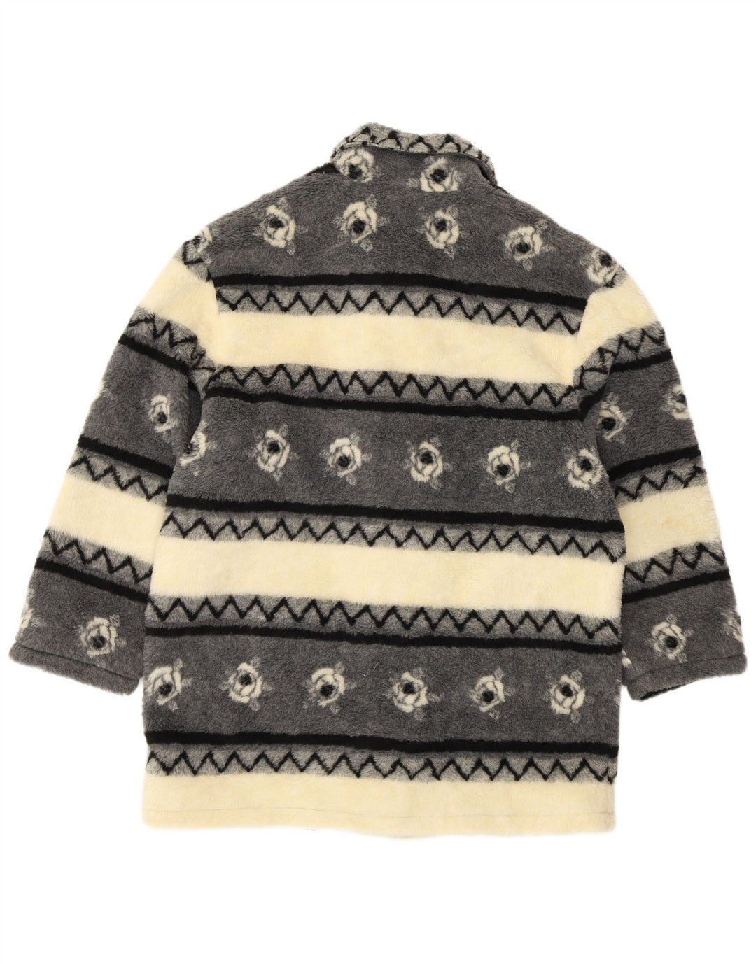 VINTAGE ženska šerpa vjetrovka UK 20/22 2XL bež na pruge