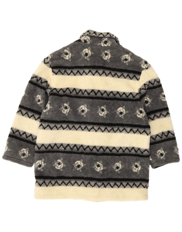 VINTAGE ženska šerpa vjetrovka UK 20/22 2XL bež na pruge