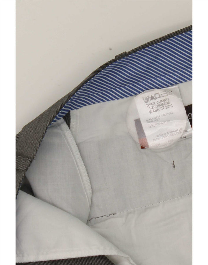 Marks & Spencer muške hlače ravnog odijela W38 L29 sivi poliester