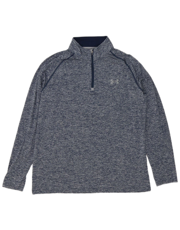 Under Armour Muški Heat Gear Pulover Gornji dio trenirke Large Blue Flected