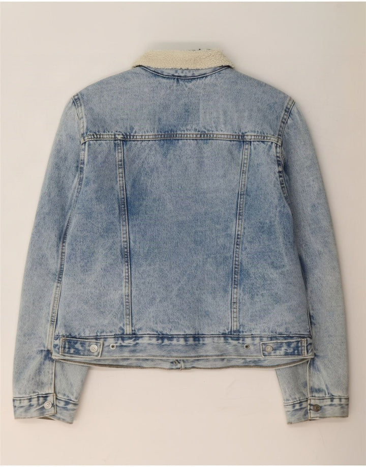 Levi's ženska traper šerpa jakna UK 16 veliki plavi poliester