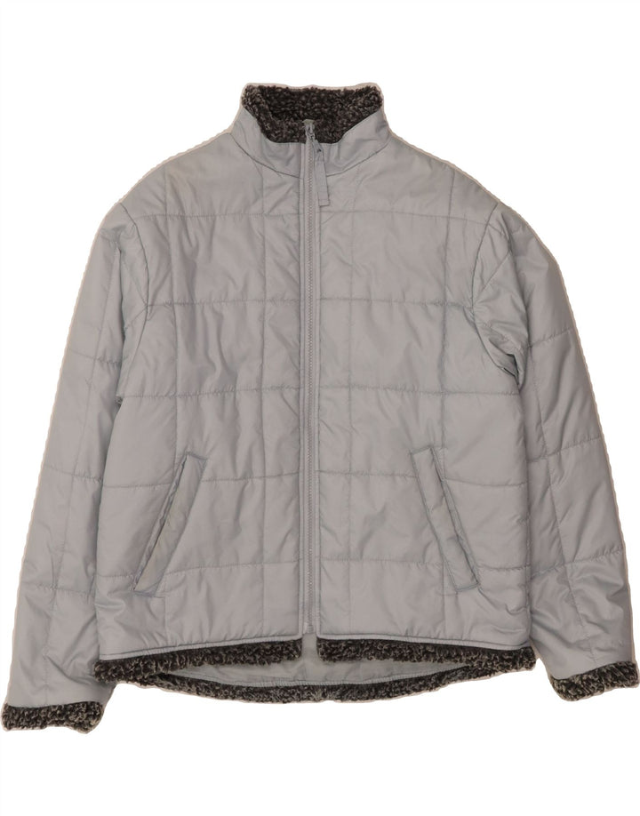 CRAZY WORLD Womens Padded Jacket UK 14 Medium Blue Polyamide Vintage Crazy World and Second-Hand Crazy World from Messina Hembry 