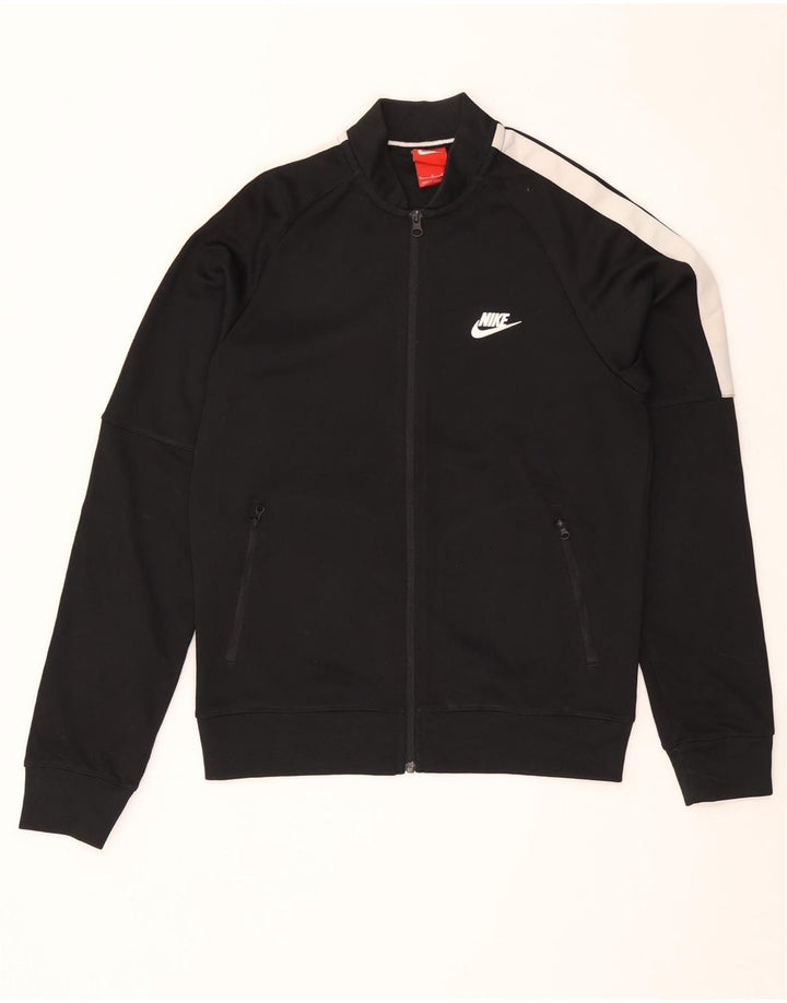 Nike Muška gornja jakna od trenirke Mala crna poliesterska boja