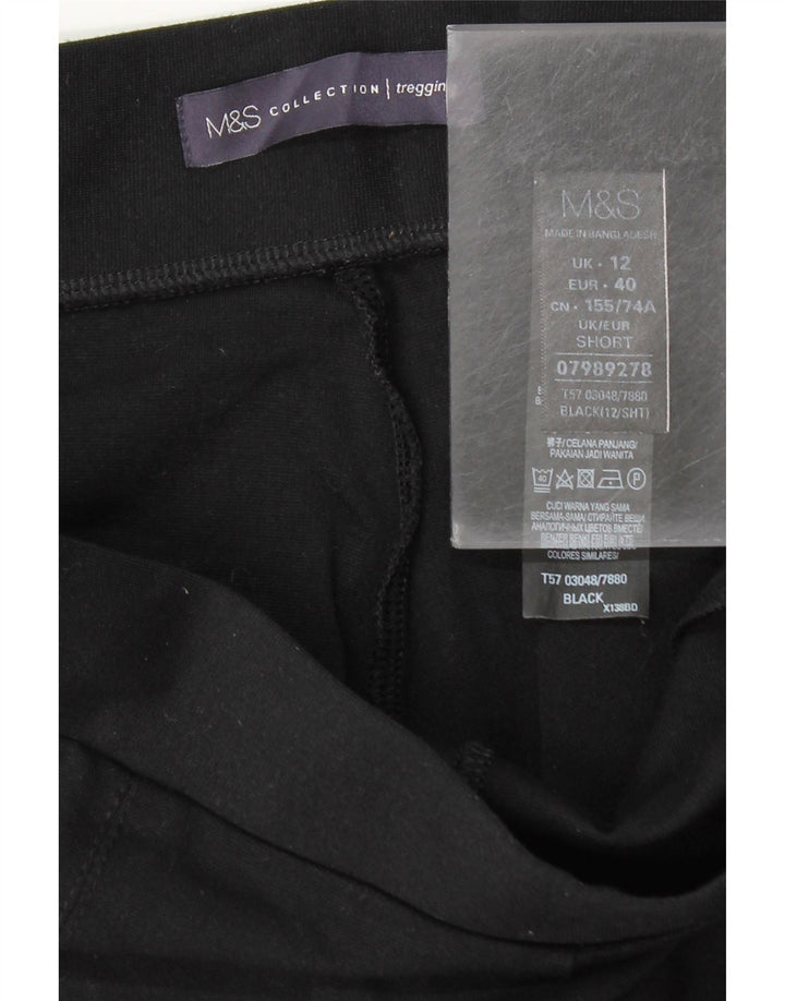 Marks & Spencer ženske tajice UK 12 srednje crne viskoze
