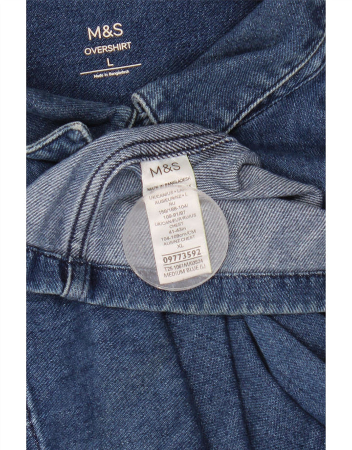 Marks & Spencer muška majica s traperom Velika plava pamučna klasična majica