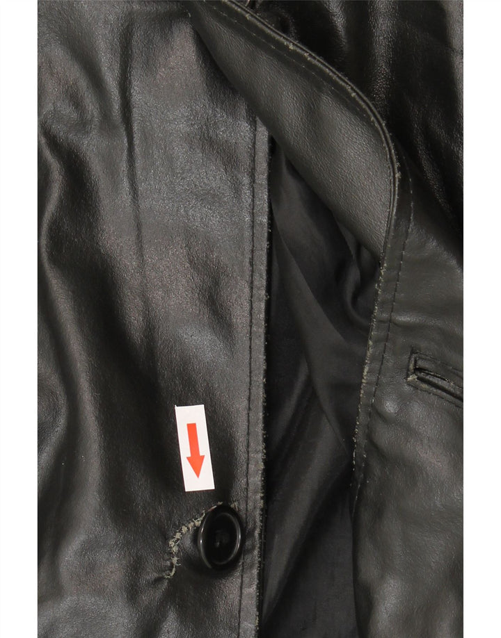 VINTAGE muška kožna jakna IT 52 XL crna koža