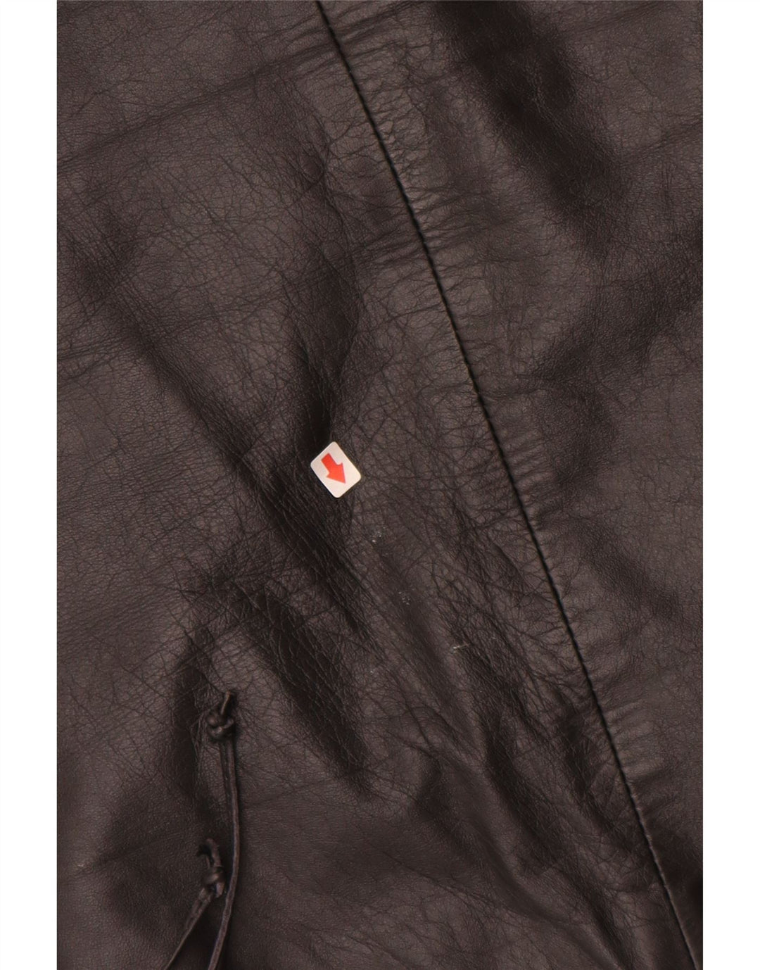 VINTAGE ženska kožna suknja EU 34 XS W24 crna koža