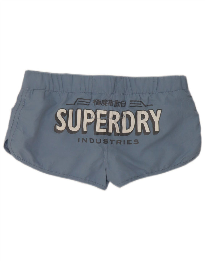 Superdry ženske kratke hlače za plivanje s grafičkim motivima UK 16 veliki plavi poliester