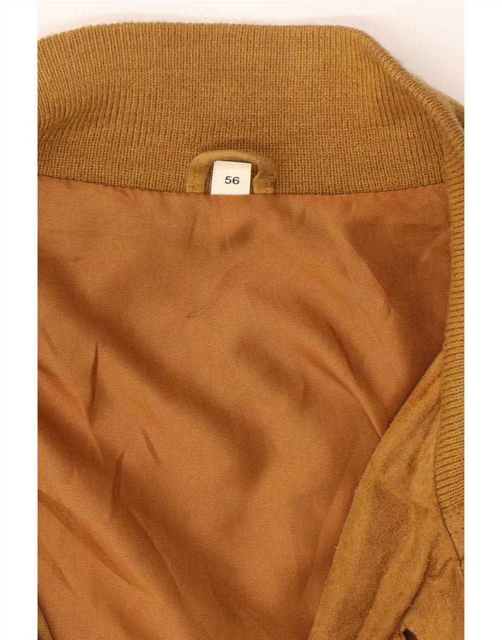 Vintage muška bomber jakna od brušene kože IT 56 3XL bež koža