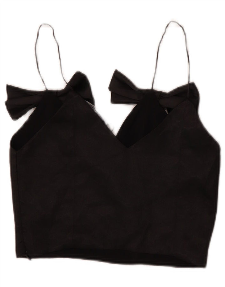 Zara ženski kratki Cami Top UK 4 XS crni poliester