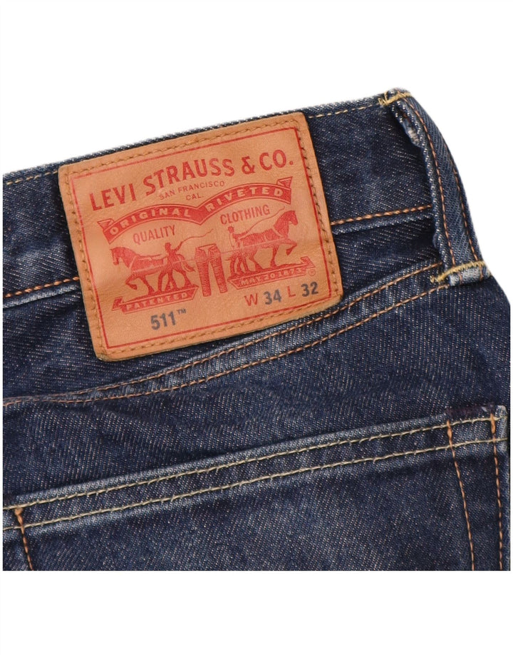 Levi's muške 511 uske traperice W34 L32 tamnoplavi pamuk