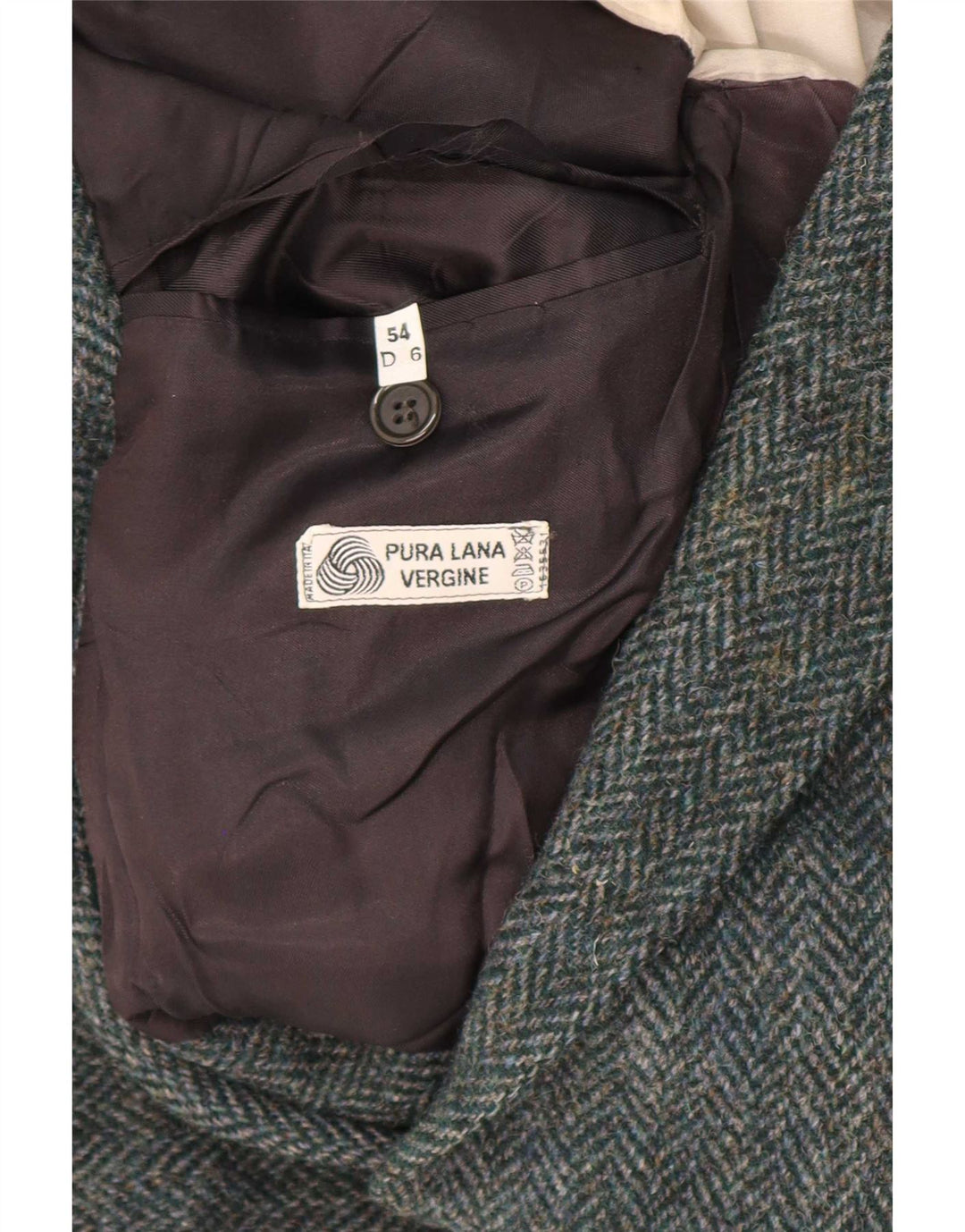 Harris Tweed Muška jakna sa 2 gumba IT 54 2XL Zelena riblja kost