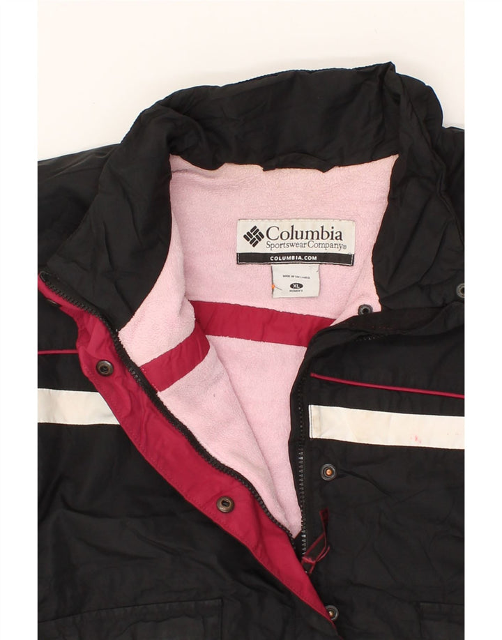 COLUMBIA Womens Windbreaker Jacket UK 18 XL Black Nylon Vintage Columbia and Second-Hand Columbia from Messina Hembry 