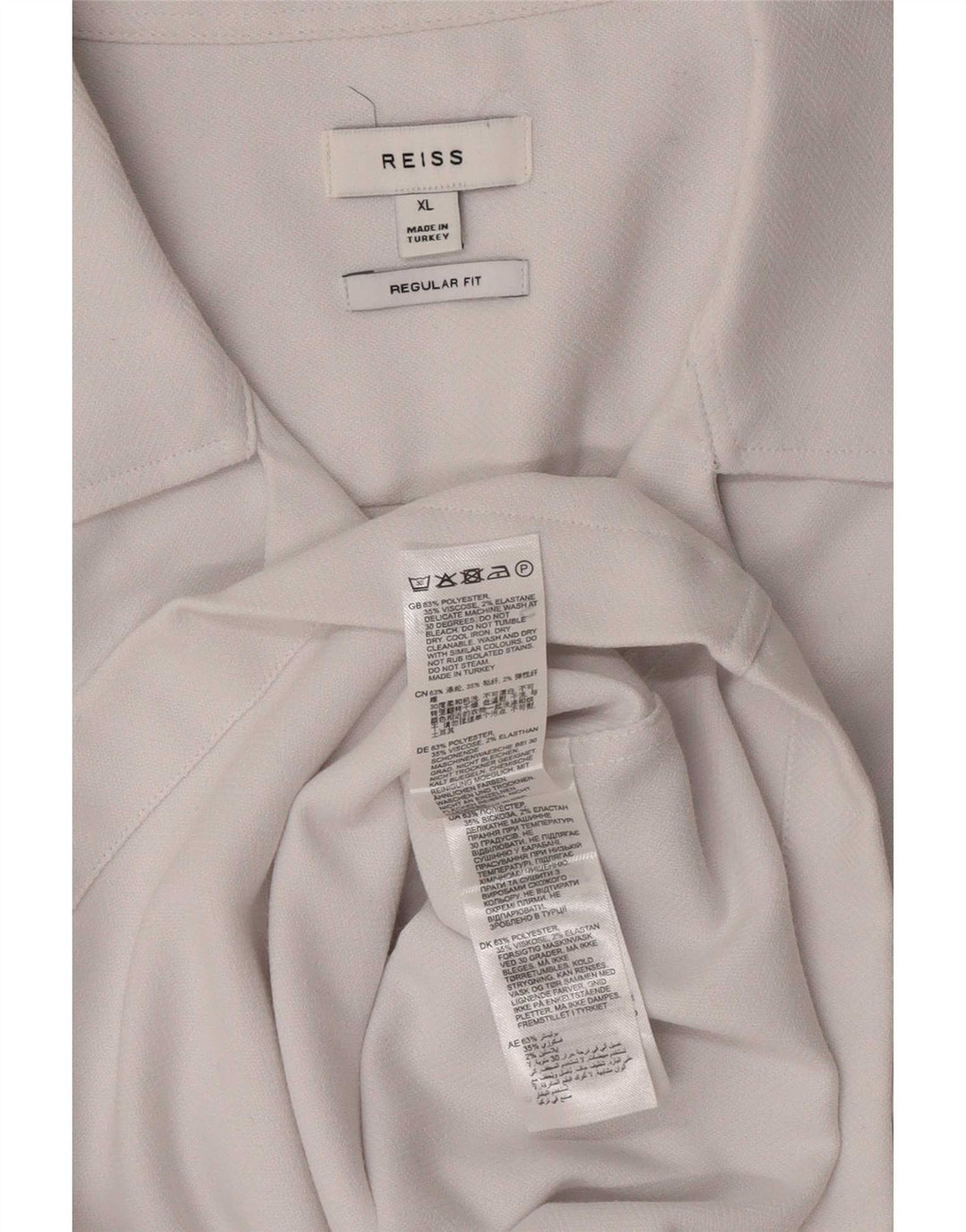Reiss muška majica kratkih rukava standardnog kroja XL bijeli poliester