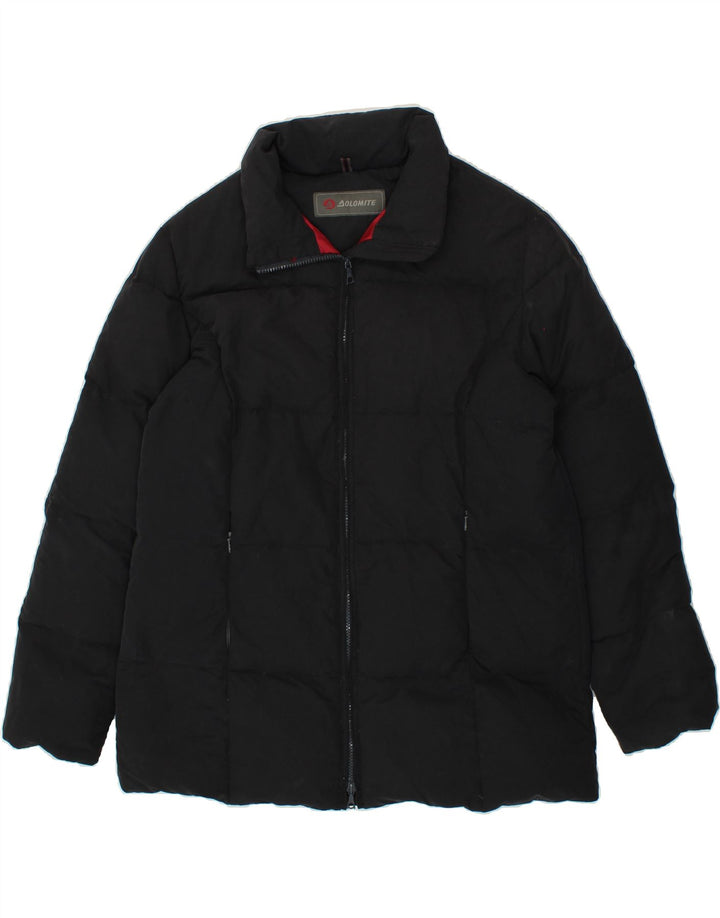DOLOMITE Mens Padded Jacket UK 40 Large Black Nylon Vintage Dolomite and Second-Hand Dolomite from Messina Hembry 