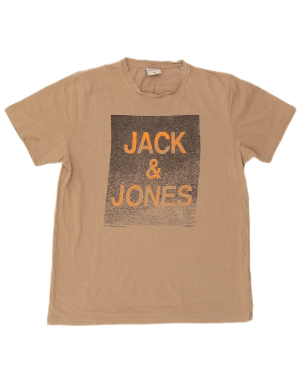 Jack & Jones, gornji dio majice kratkih rukava XL, bež pamuk
