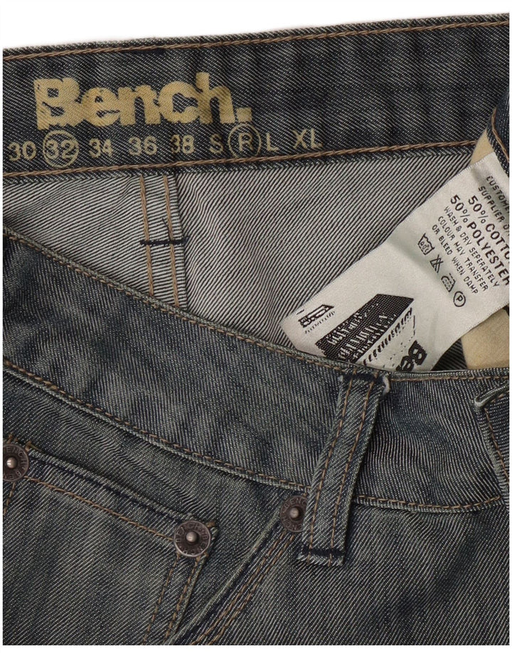 BENCH Muške traperice Regular Fit Bootcut W32 L31 Plavi pamuk