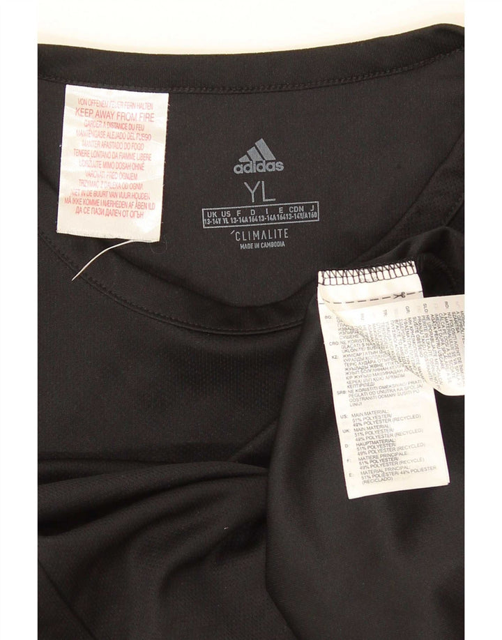 Adidas majica kratkih rukava za dječake 13-14 godina crna poliesterska boja