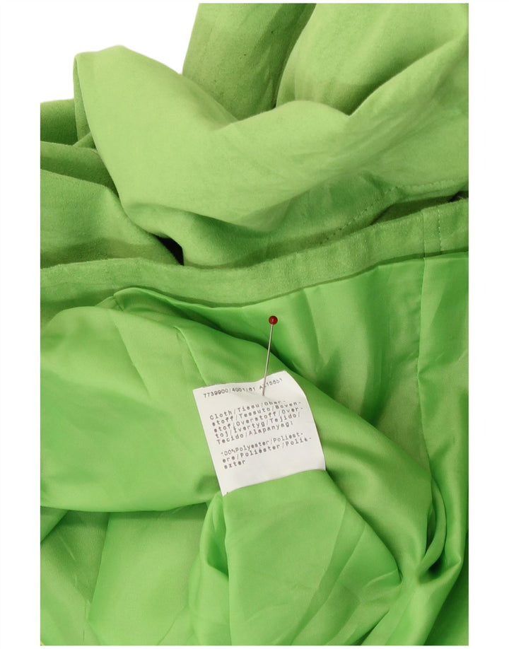 Vintage ženski sako jakna UK 12 Srednje zeleni poliester