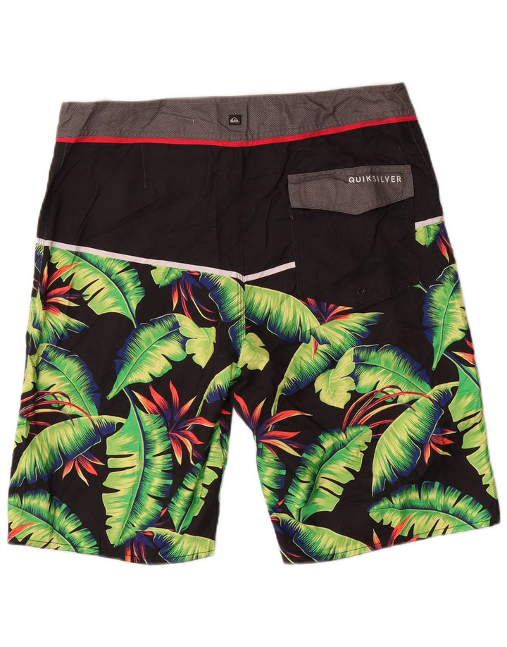 Quiksilver muške kratke hlače za plivanje Srednje crni cvjetni poliester