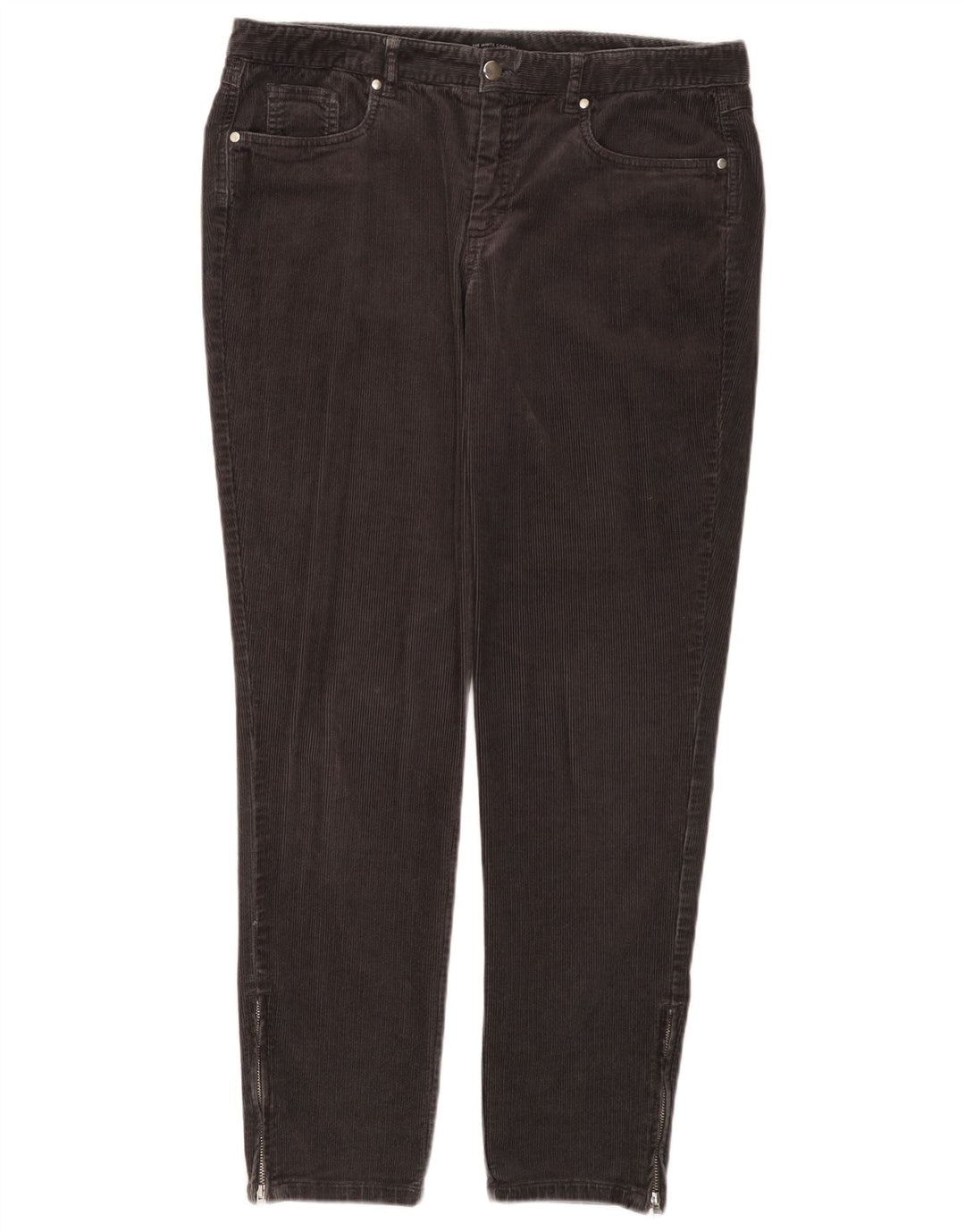 THE WHITE COMPANY Ženske uske hlače od samta UK 14 Large W34 L29 Siva