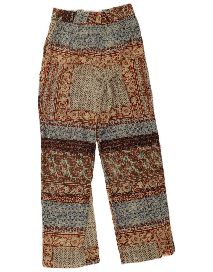 Zara ženske ravne hlače visokog struka male W28 L31 bež patchwork