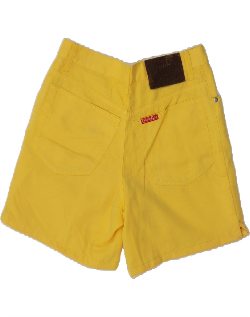 VINTAGE Womens Casual Shorts UK 14 Medium W28  Yellow Cotton Vintage Vintage and Second-Hand Vintage from Messina Hembry 