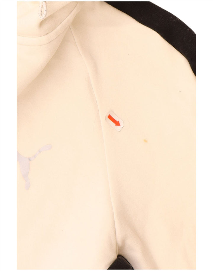 PUMA muški pulover s kapuljačom s patentnim zatvaračem XL, pamuk u bijeloj boji