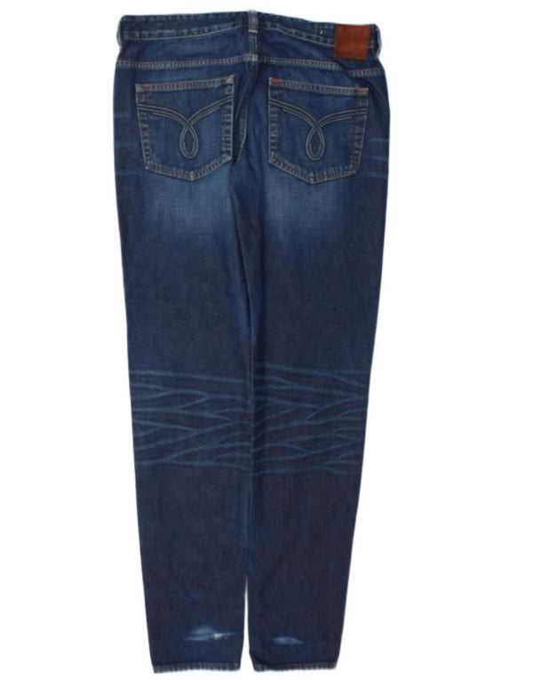 Calvin Klein Mens Distressed Regular Slim Jeans W32 L34 Plavi pamuk