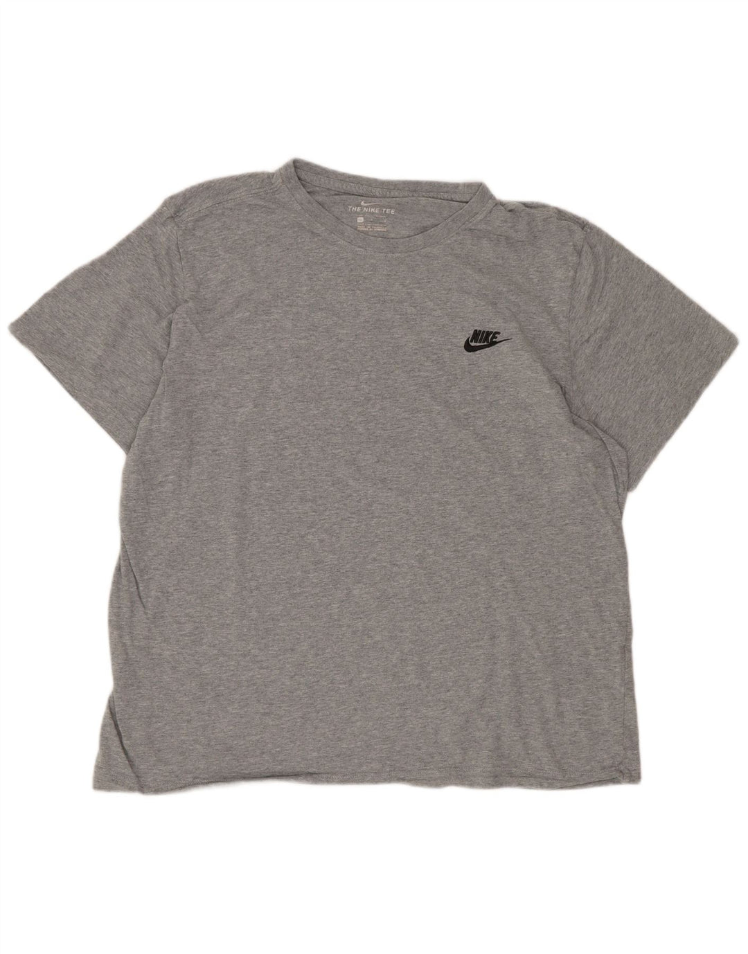 Nike Mens Regular T-Shirt Top Large Grey Cotton