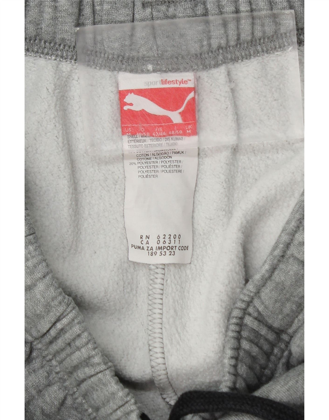 Puma muške trenirke s grafičkim motivima, srednje sive pamučne hlače