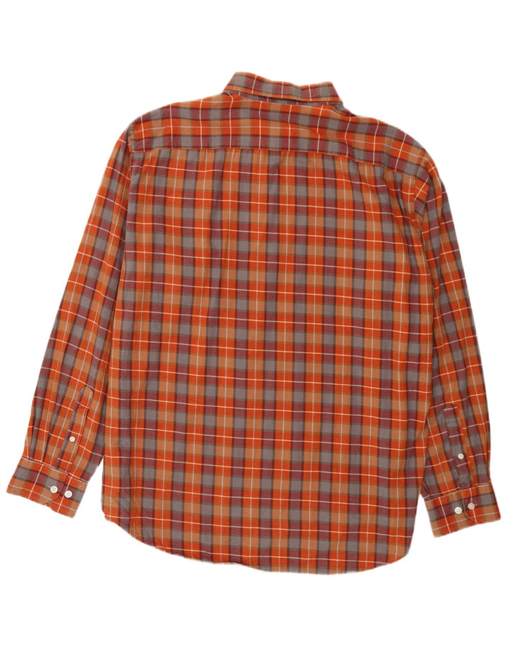 Carrera muška flanelska košulja 2XL, narančasti karirani pamuk