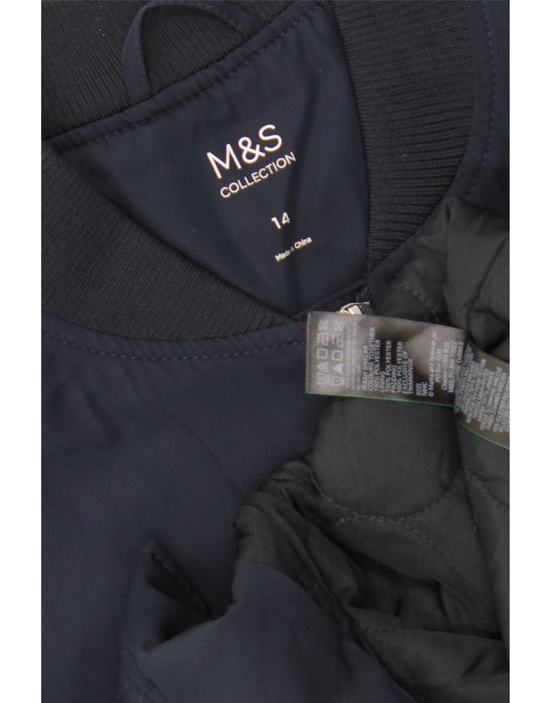 Marks & Spencer ženska prevelika bomber jakna UK 14 velika tamnoplava