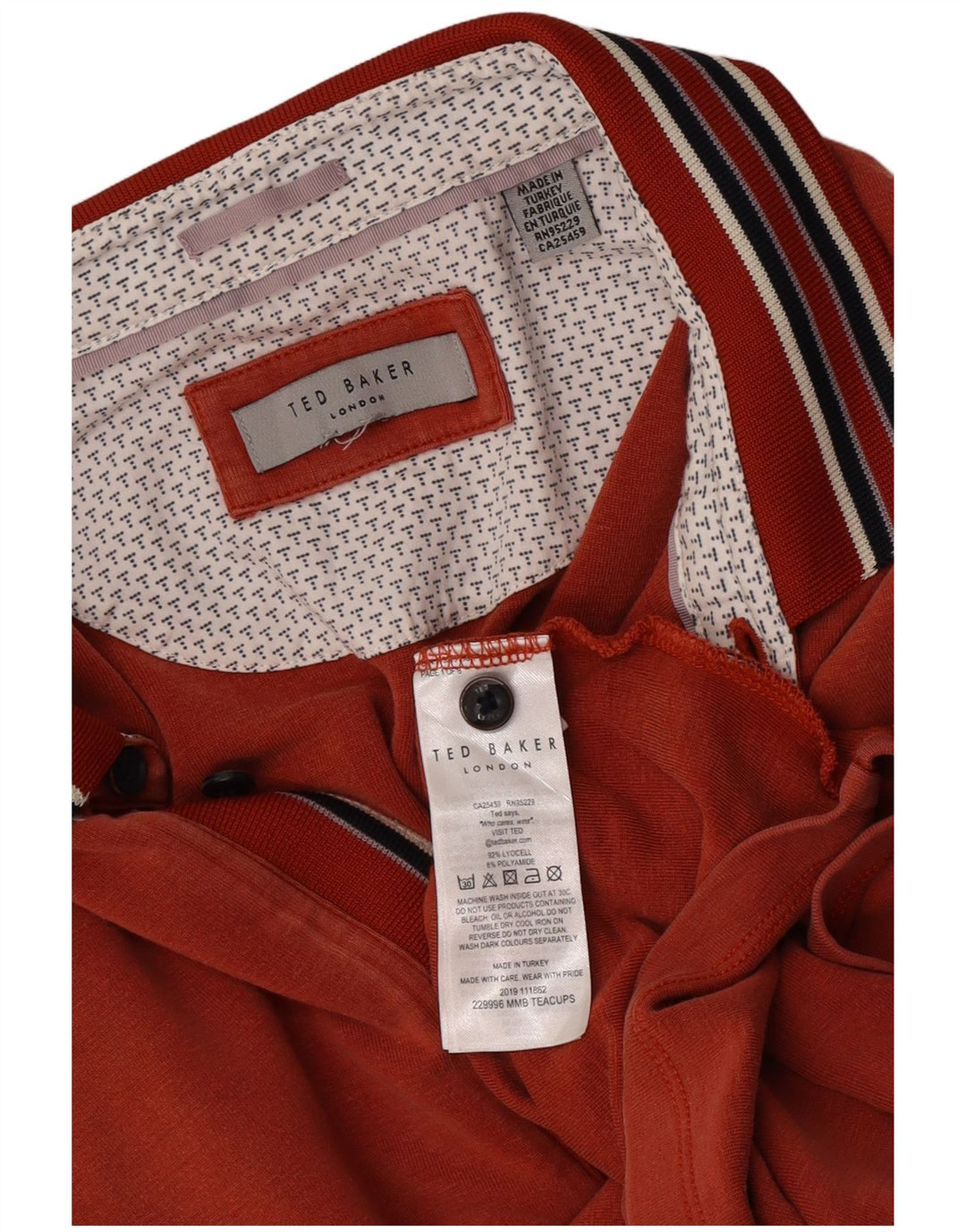 Ted Baker muška polo majica XL narančasti prugasti liocel