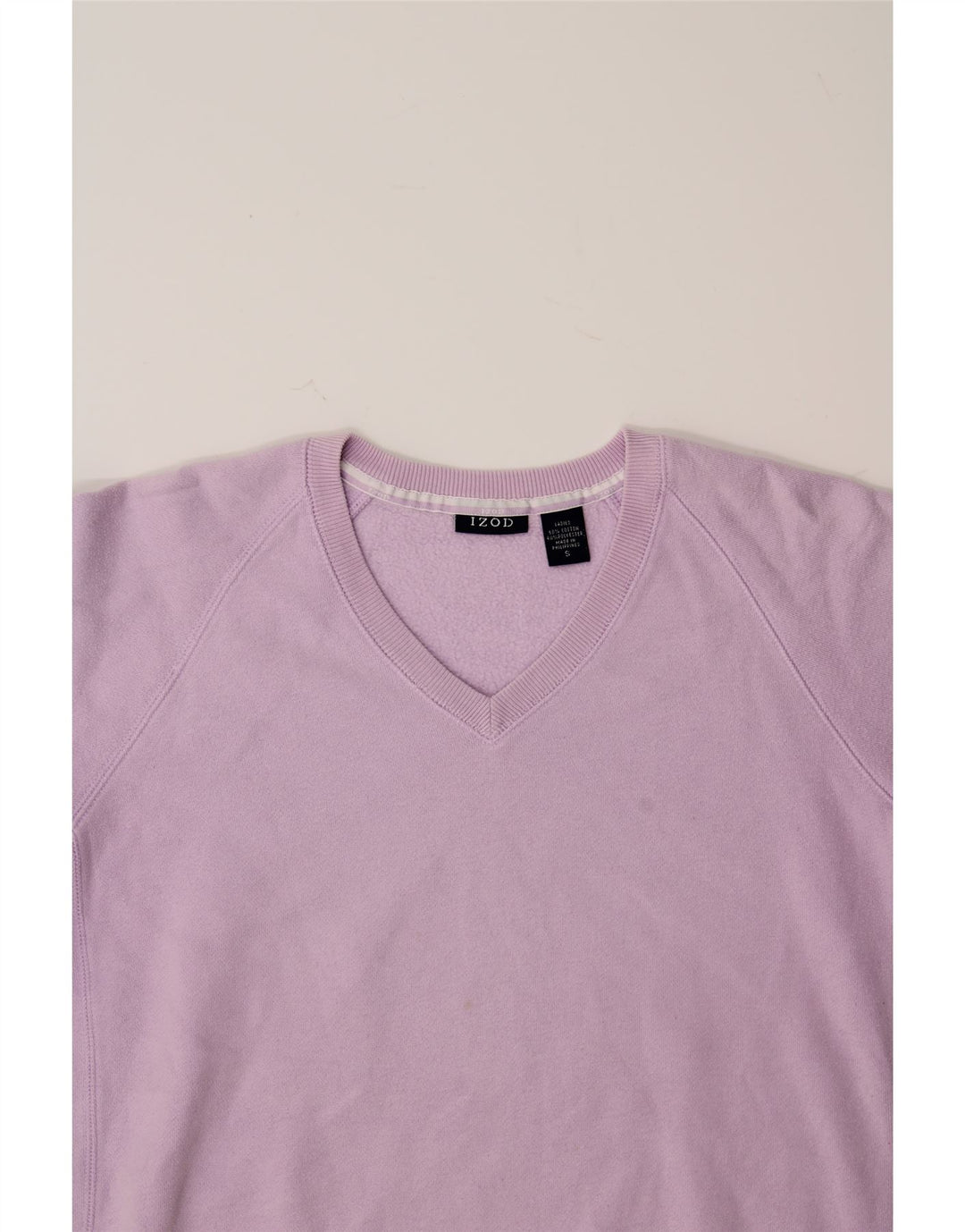 IZOD Womens Oversized Sweatshirt Jumper UK 10 Small Purple Cotton Vintage Izod and Second-Hand Izod from Messina Hembry 