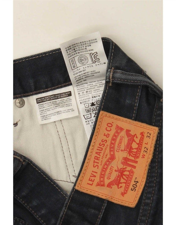 Levi's muške 504 ravne traperice W32 L32 tamnoplavi pamuk