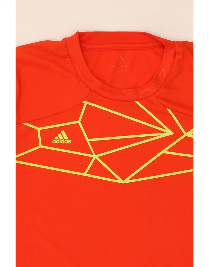 ADIDAS Mens Graphic T-Shirt Top Large Red Polyester Vintage Adidas and Second-Hand Adidas from Messina Hembry 