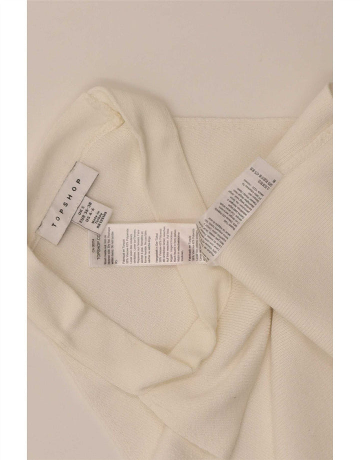 Topshop ženska majica s halterima UK 8 Mala bijela viskoza