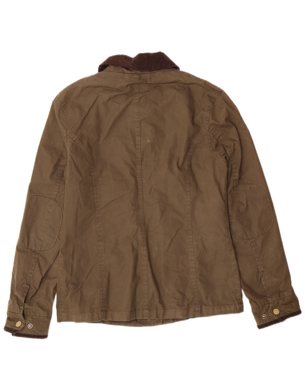 JACK WILLS Ženska pomoćna jakna UK 8 Mala kaki pamuk