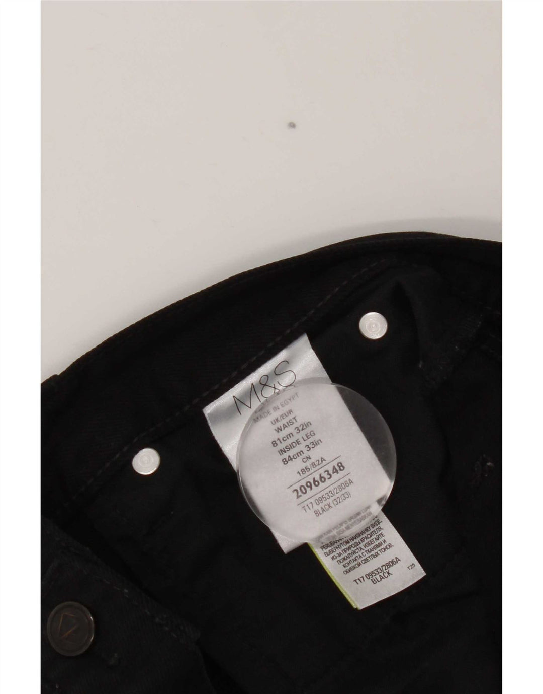 Marks & Spencer muške autograph uske traperice W32 L33 crni pamuk