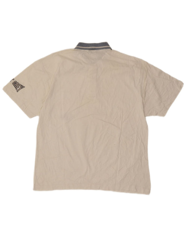 Belfe & Mens Rugby Polo Shirt IT 50 Medium White