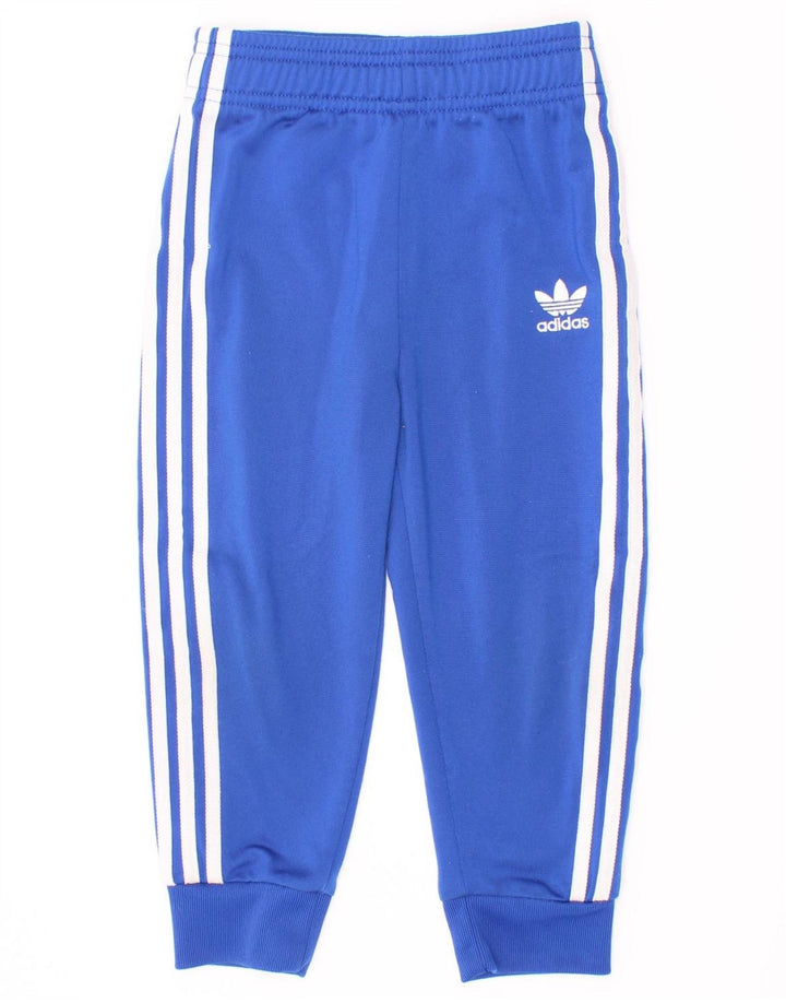Adidas trenirka za dječake, hlače za trčanje 2-3 godine, plavi poliester