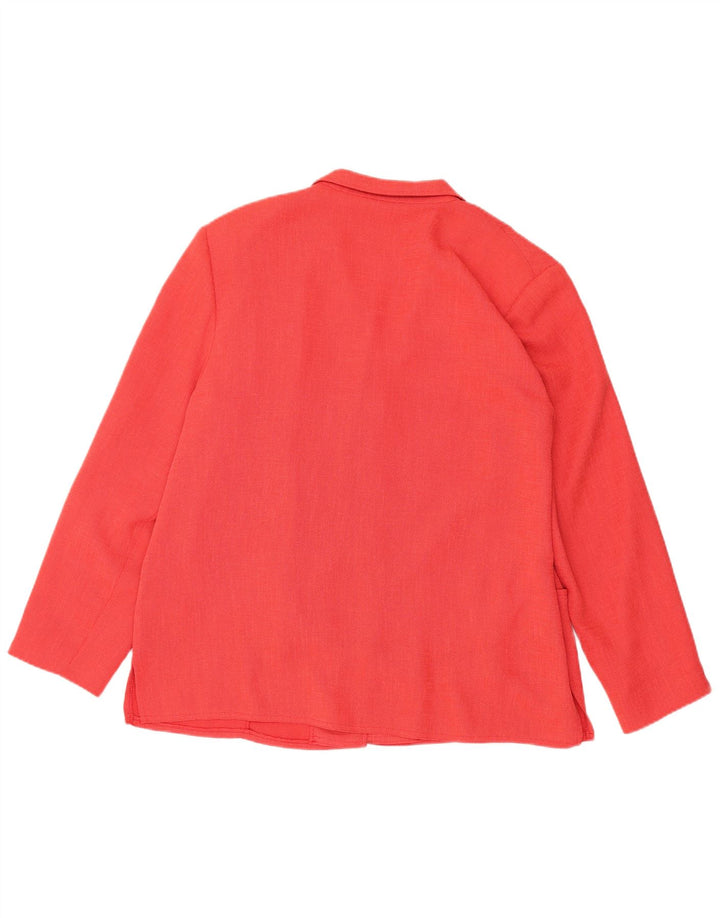 Avalon ženski sako sa 4 gumba UK 20 2XL ružičasti poliester