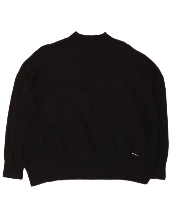 Superdry ženski veliki džemper s kornjačičastim ovratnikom UK 10 Mali crni