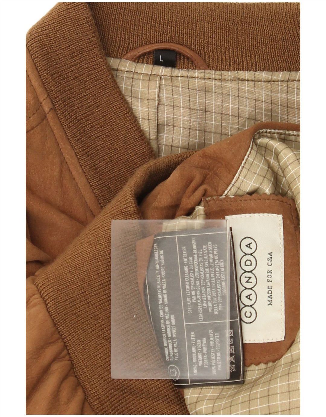 Canda muška bomber jakna od antilopa UK 40 velika smeđa koža