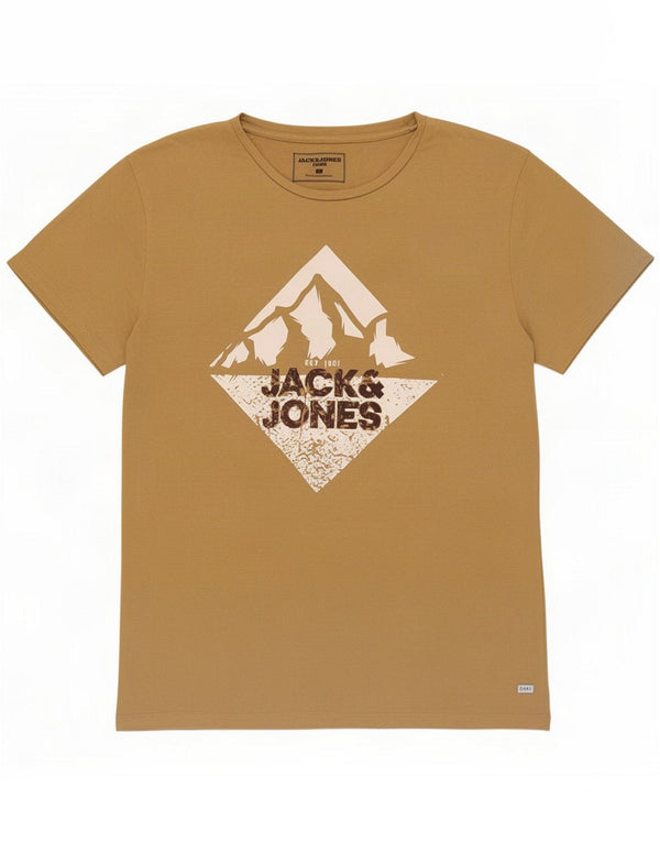 Jack & Jones Muška majica kratkih rukava Large Beige Cotton