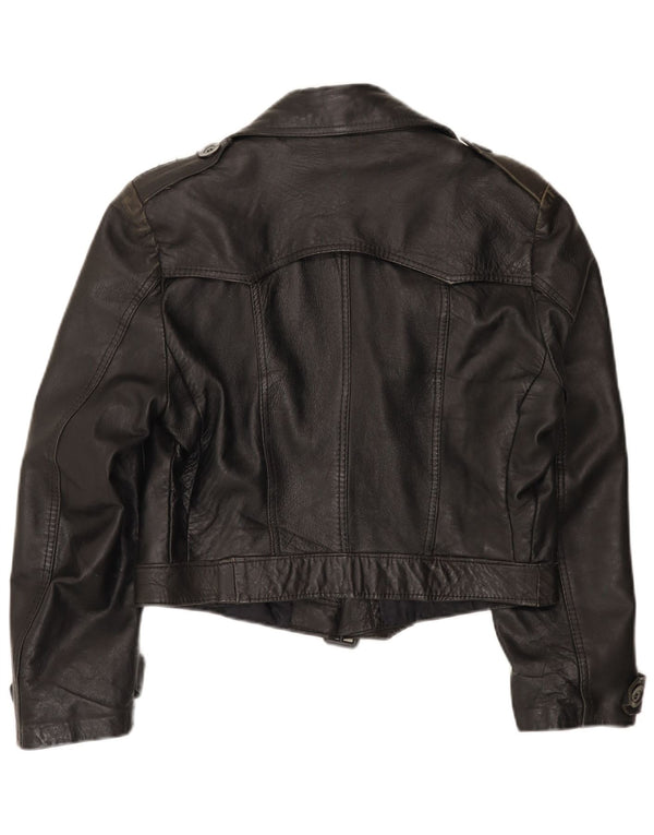 VINTAGE ženska vojna jakna UK 12 srednje crna