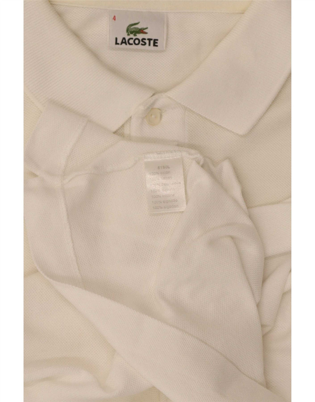 Lacoste muška polo majica veličine 4, srednji bijeli pamuk